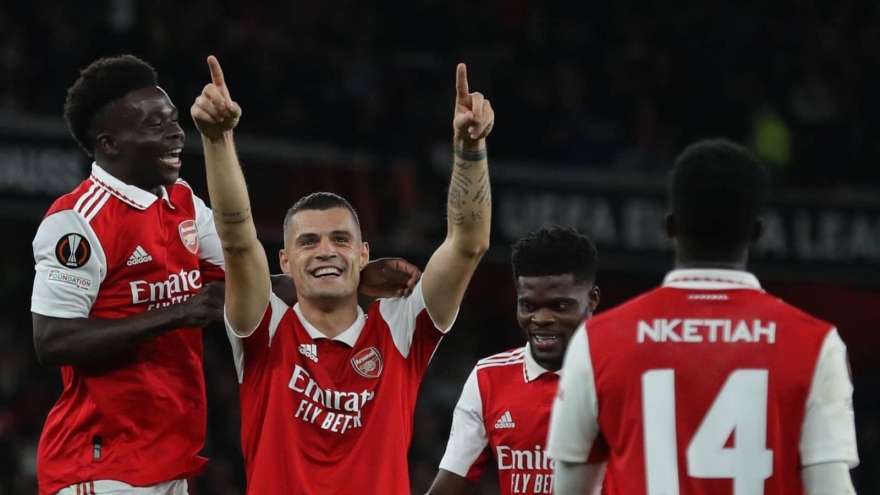 Thắng tối thiểu PSV Eindhoven, Arsenal giành vé đi tiếp ở Europa League